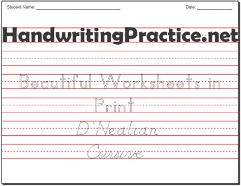 Teacher Handwriting Worksheets