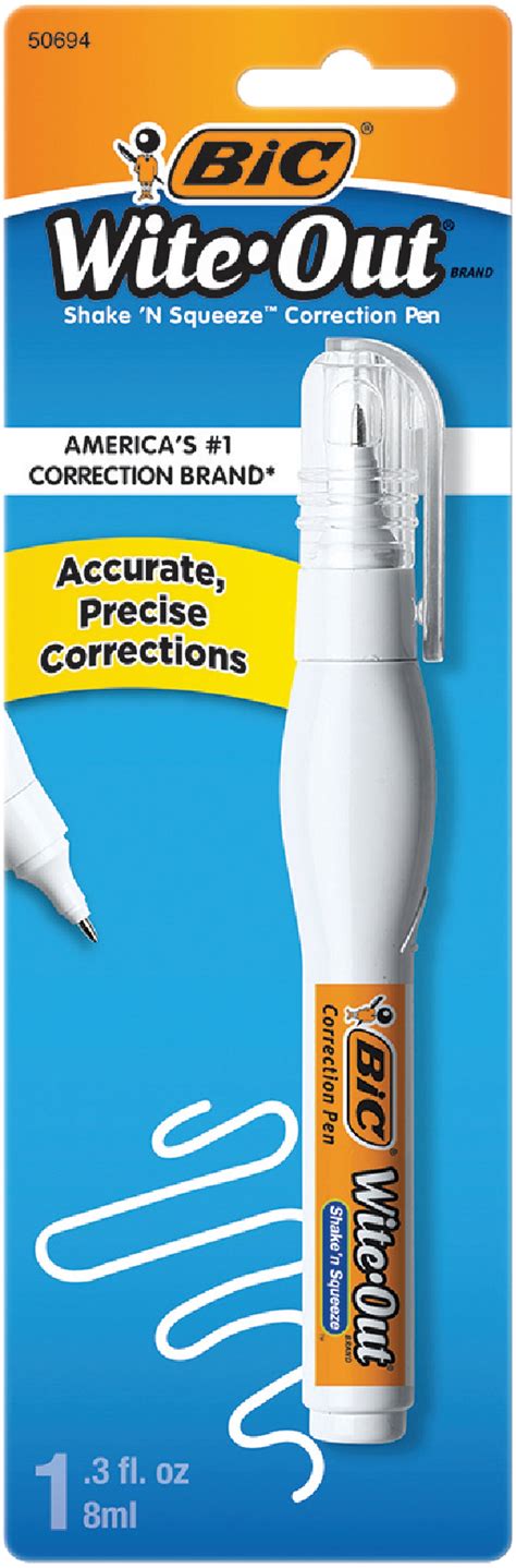 Buy Bic Wite Out Correction Pen 03 Fl Oz White