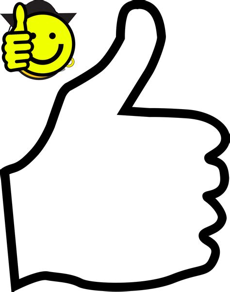 Clipart Thumbs Up Icon Outline