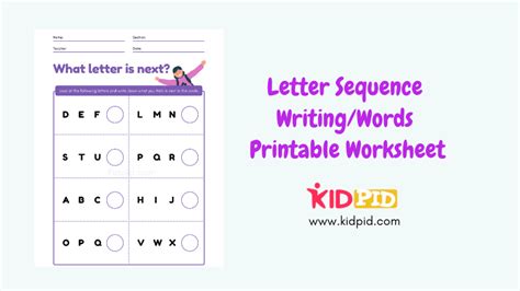Letter Sequence Writingwords Foundational Worksheet Kidpid