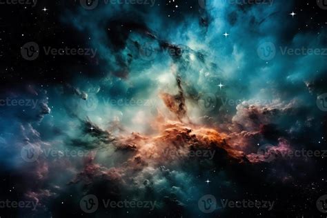 Colorful Galaxy Cloud Nebula In The Universe Wallpaper Ai Generated