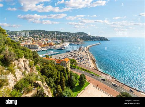 View From Castle Hill Overlooking The Mediterranean Sea And The Old Harbor And Port On The