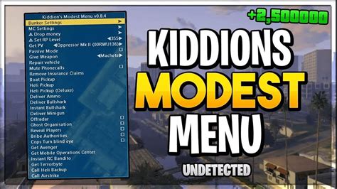 How To Make Millions With Kiddions Modest Menu Gta V Online Youtube