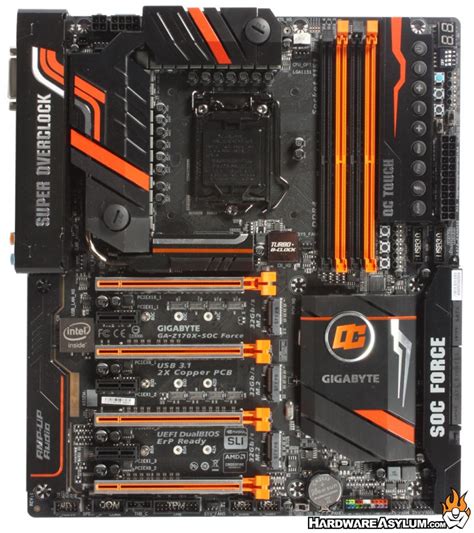 Gigabyte Z X SOC Force Overclocking Motherboard Review Board Layout And Features Hardware