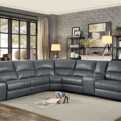 Homelegance Falun 120 Power Reclining Sectional Sofa With Usb Port