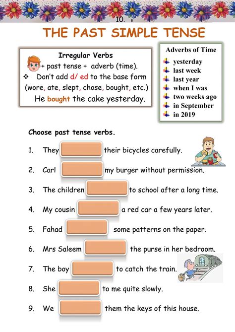 Present And Past Tense Worksheets Ks1 Free Printable Simple Simple D0A
