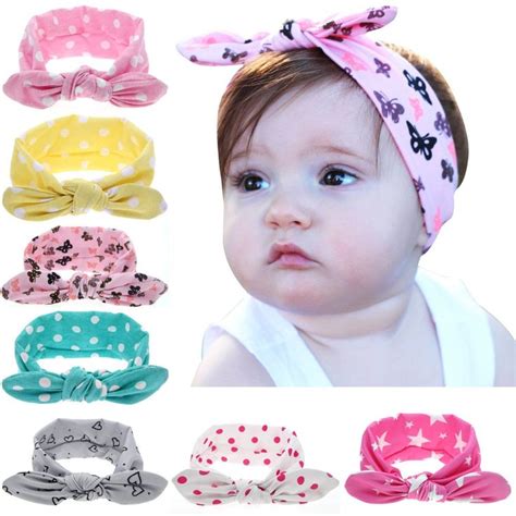 Toyszoom Baby Girl Headband Infant Hair Accessory Rabbit Ear Bow Newb