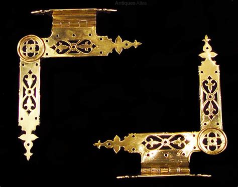 Antiques Atlas A Pair Of Gothic Revival Brass Hinges