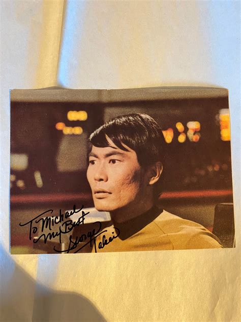 George Takei Signed Photo Hikaru Sulu Star Trek 1987 Paramount Etsy