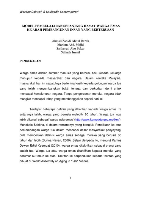 Pdf drive is your search engine for pdf files. (PDF) MODEL PEMBELAJARAN SEPANJANG HAYAT WARGA EMAS KE ...