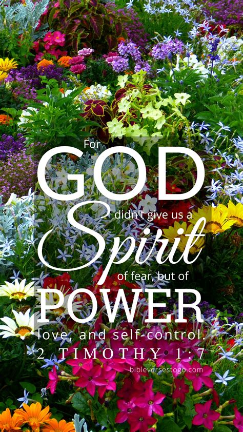 A devotional thought and prayer centered on 2 timothy 1:7. Garden 2 Timothy 1:7 | Iphone wallpaper bible ...