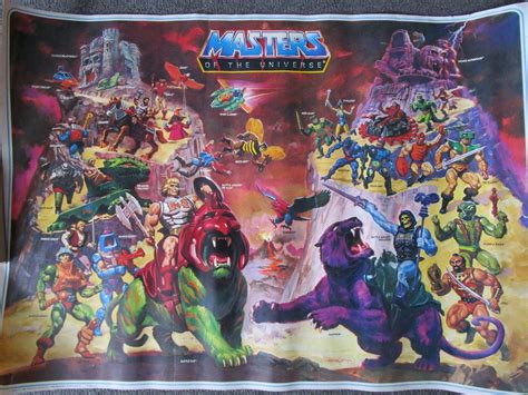 Comicsvalue MASTERS OF THE UNIVERSE POSTER Original 1984 He Man