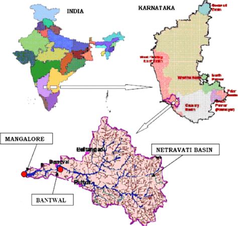 Find west bengal river map, showing rivers which flows in and outside of the state west bengal and highlights district and state boundaries. Map showing Netravati River basin in Karnataka. | Download Scientific Diagram