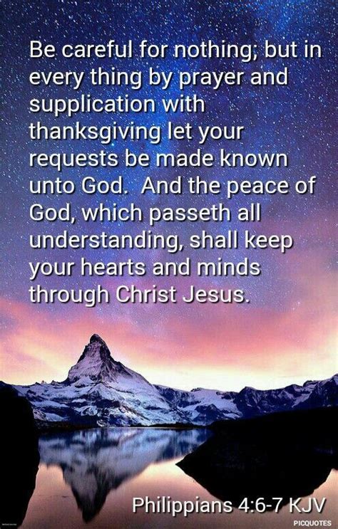 Maybe you would like to learn more about one of these? 「Philippians 4:6-7 King James Version (KJV) Be careful f ...
