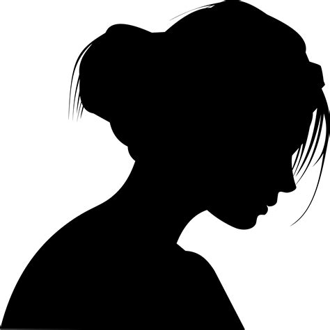 Female Head Profile Silhouette By Merio Silhouette Painting