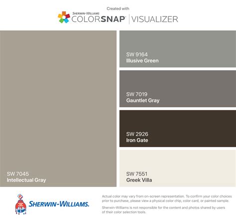 Mega greige vs intellectual gray. I found these colors with ColorSnap® Visualizer for iPhone ...