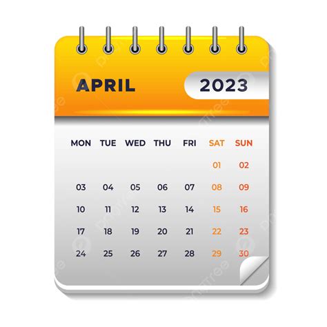 Gambar Kalender 3d April 2023 April 2023 Kalender 2023 April Png Dan