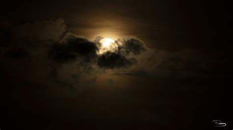 Wallpaper Moon Clouds Night Darkness Hd Widescreen High
