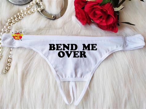 Bend Me Over Thong Pantiesblack Sexy Thong Etsy