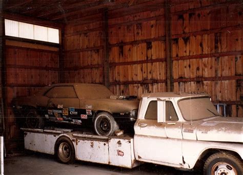 Vintage Drag Car Haulers Or Tow Rigs Pit Area Racing The