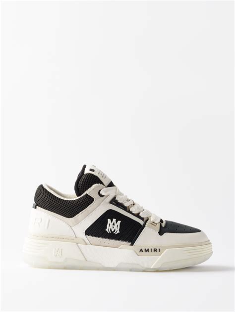 Amiri Ma 1 Leather And Mesh Trainers In White For Men Lyst