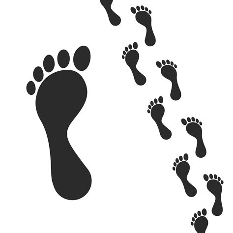 Human Foot Footprint Path Custom Designed Illustrations ~ Creative