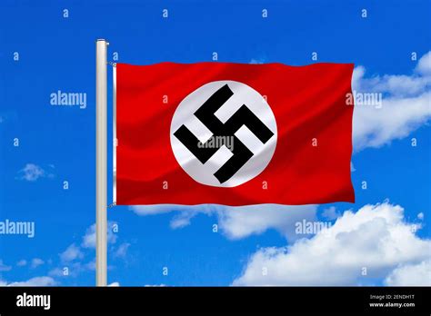Die heute verbotene Flagge vom Dritten Reich, Fahne der Nazis