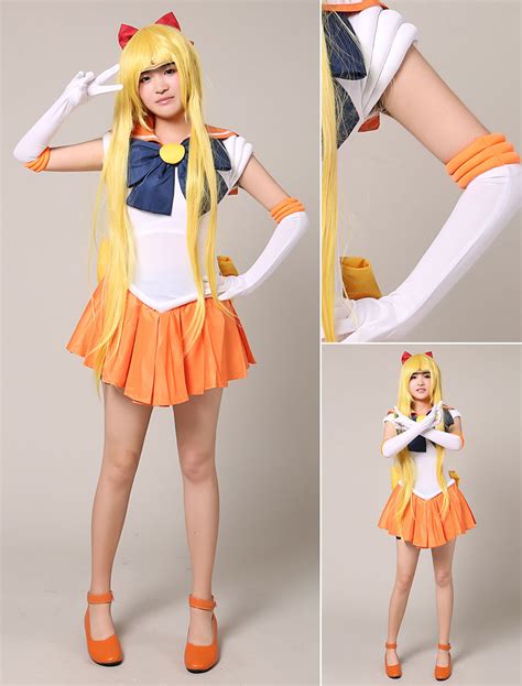 Sailor Moon Sailor Venus Halloween Cosplay Costume Aino Minako Cosplay