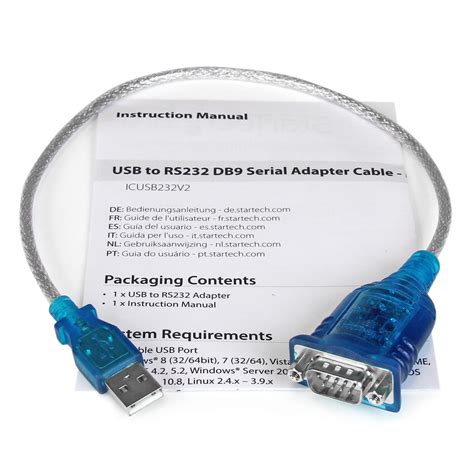 Usb To Serial Adapter Prolific Pl 2303 1 Port Db9 9 Pin Usb To Rs232