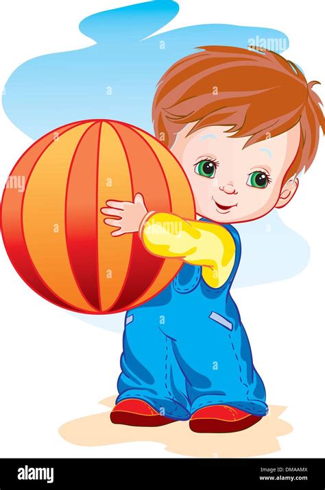 The Child With A Ball Stock Vector Image And Art Alamy