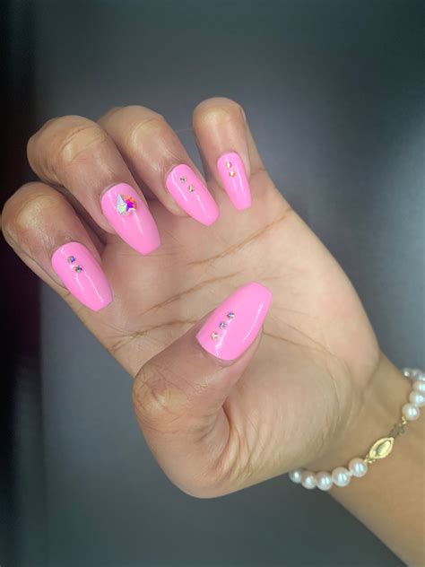 Pretty In Pink Pink Press On Nails Custom Handmade Nails Etsy