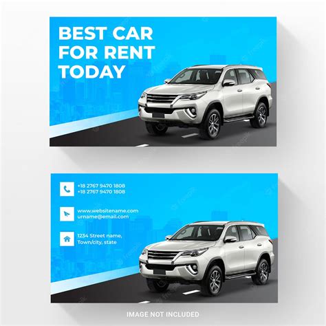 Premium Vector Car Rental Business Card Template Design Rent A Car
