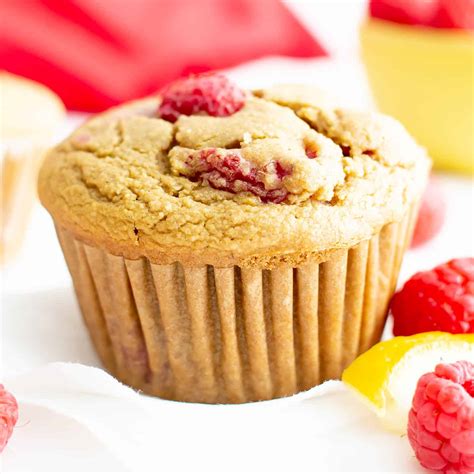 Healthy Lemon Raspberry Muffins Recipe Easy Gluten Free Vegan Muffins