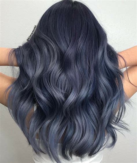 Pin By Ellimoon On Beauty Blue Hair Balayage Hair Color For Black