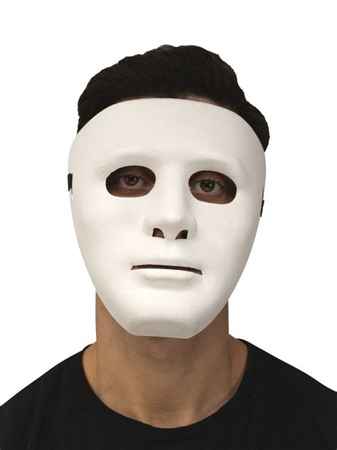 Plain White Blank Full Face Mask Disguises Costumes Hire And Sales