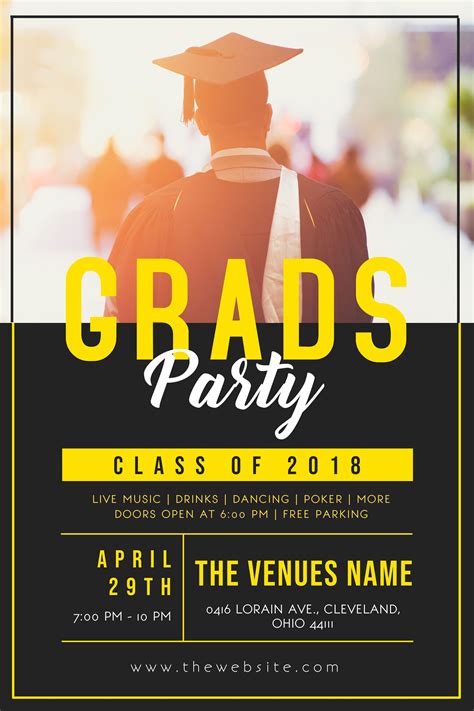 Free Graduation Poster Template Templates Printable Download