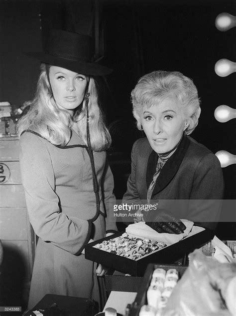American Actors Linda Evans And Barbara Stanwyck On The Set Of The