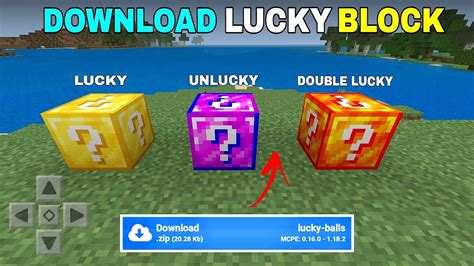 Mcpe How To Download Lucky Block Addon In Minecraft Pe Lucky