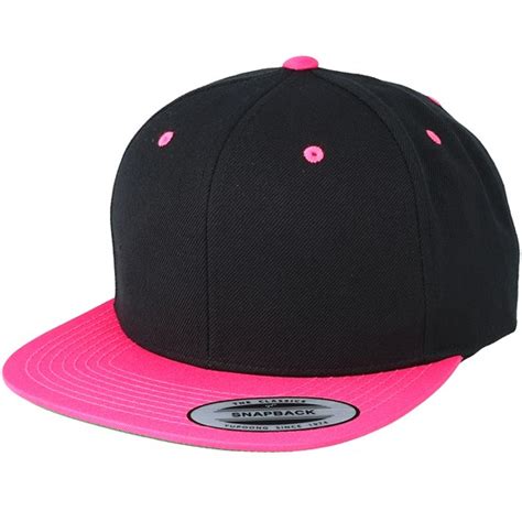 Blackneon Pink Snapback Yupoong Caps