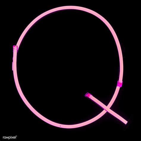 Alphabet Pink Neon Lights On Black Background Free Image By Rawpixel