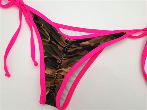 Camouflage With Pink Micro Scrunch Bikini Hunni Bunni