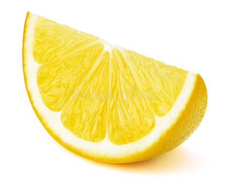 Lemon Fruit Slice Isolated On White Stock Image Image Of Cutout