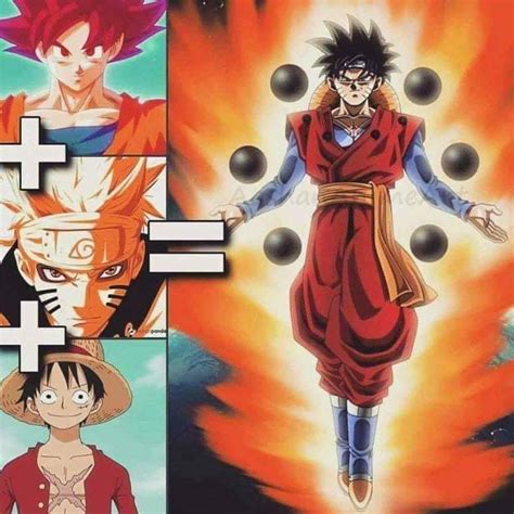 Cool Luffy And Naruto And Goku Luffy And Goku Anime