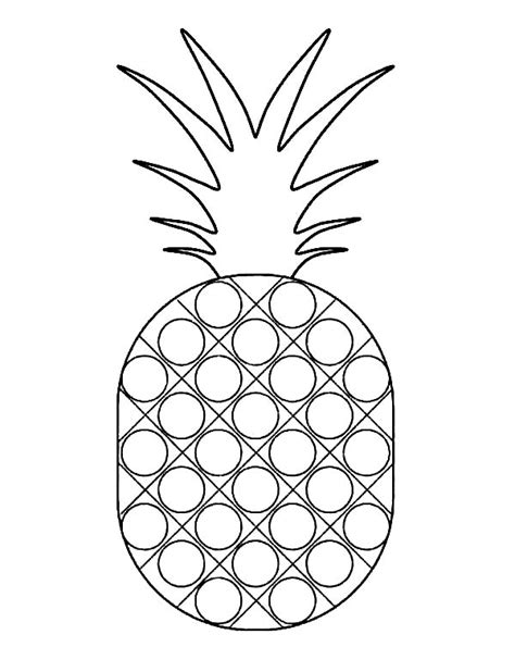 dotted pattern pineapple coloring page  print  coloring pages   color