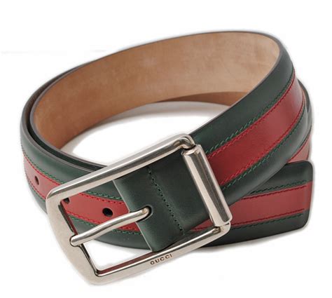 Mens Red Leather Gucci Belt