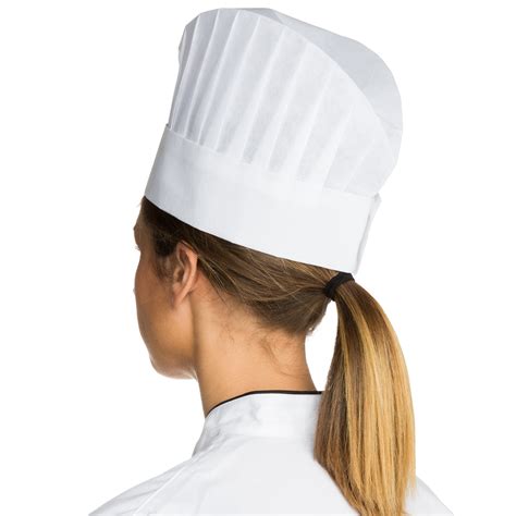 Chef Revival 7 Disposable Non Woven Corporate Chef Hat With Vented Top