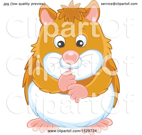 Clipart Of A Cute Hamster Royalty Free Vector Illustration By Alex
