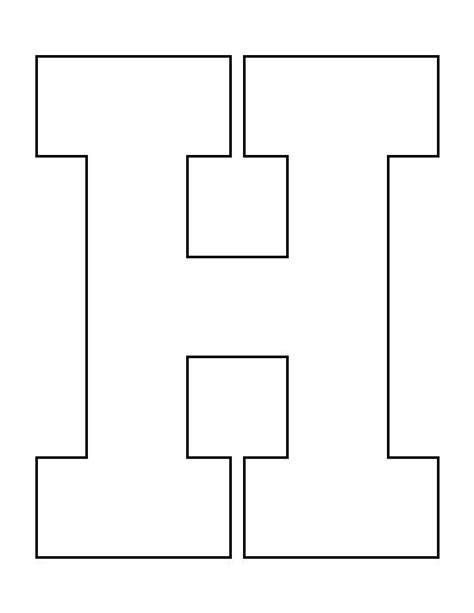 Letter H Pattern Use The Printable Outline For Crafts Creating