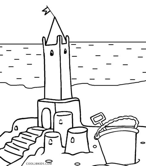 Sand Castle Coloring Coloring Pages Coloring Cool