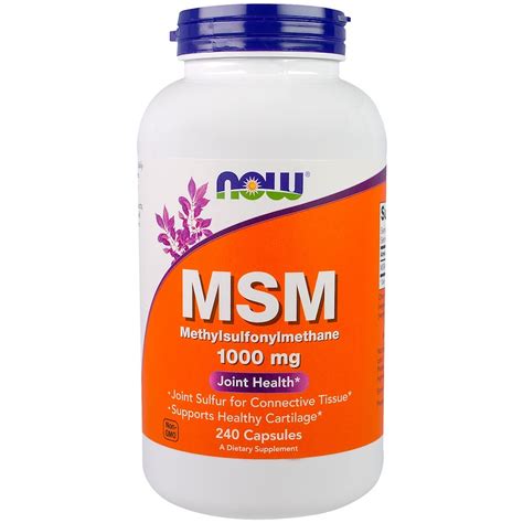Now Foods Msm Methylsulfonylmethane 1000 Mg 240 Capsules Iherb